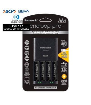 Baterías recargables Eneloop Pro AAA 
