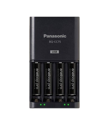 Panasonic Eneloop AAA 4-Baterías Ni-MH con Cargador Rapido 2550 mAh