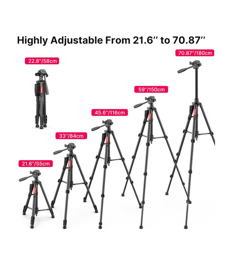 Trípode Cenital 360° 150cm 2-en-1 Monopie Cabezal tipo Bola