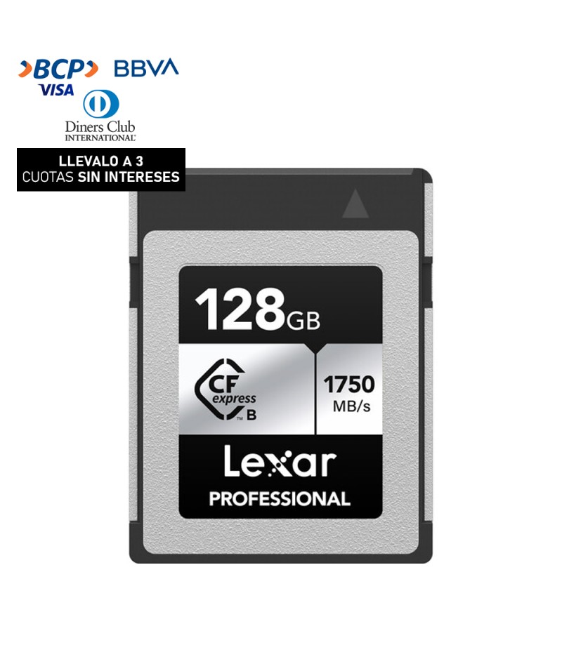 Memoria CFexpress Lexar Professional 128GB Type B - Silver Series - R:1750mb - W:1300mb