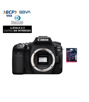 Camara Canon EOS 90D (Solo Cuerpo) (Gratis: Estuche + Memoria SD 64GB)