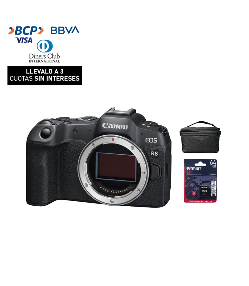 Camara Canon EOS R8 Body (Solo Cuerpo) (Gratis: Estuche + Mem.64GB)