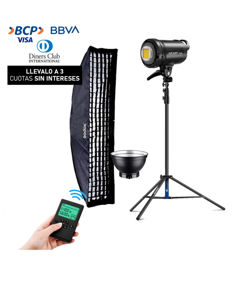 Combo Luz Continua K&F Concept ST-60W + Parante + Softbox FW35160