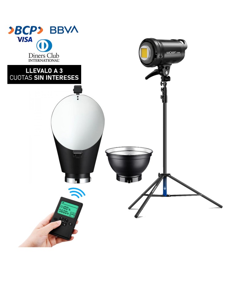 Combo Luz Continua K&F Concept ST-60W + Parante + Reflector RFT-18