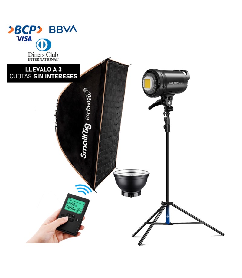 Combo Luz Continua K&F Concept ST-60W + Parante + Softbox SmallRig RA6090