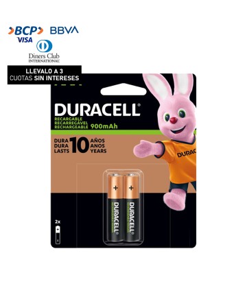 Pilas Duracell AAA x2 900mAh (No Incluye Cargador)