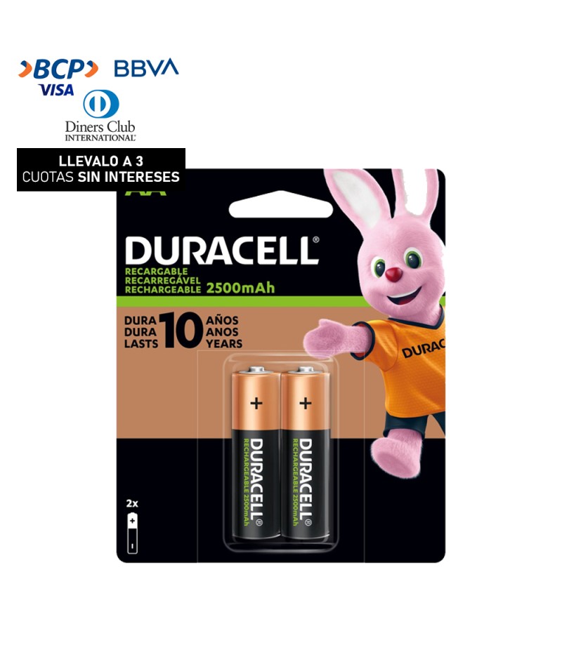 Pilas Duracell AA x2 2500mAh