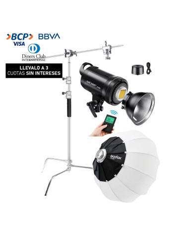 Combo Luz Continua K&F Concept ST60W + Parante CStand + Softbox CS-65D (Gratis: Reflector + Control Remoto)