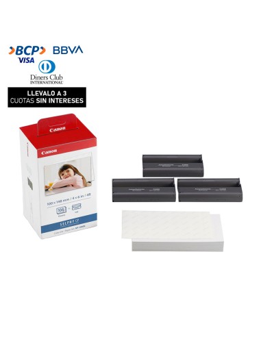 Papel Fotografico Canon + Cartuchos KP-108