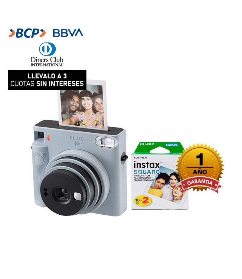 Camara Fujifilm Mini9 Instax Cobalt Blue + Pack de Papel Fotografico